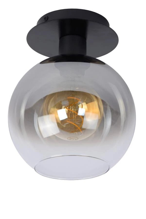 Lucide MARIUS - Flush ceiling light - 1xE27 - Black - off